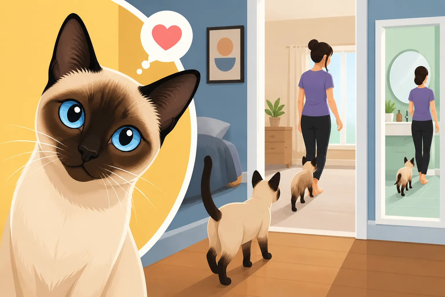 Why a Siamese Cat Follows You Room to Room