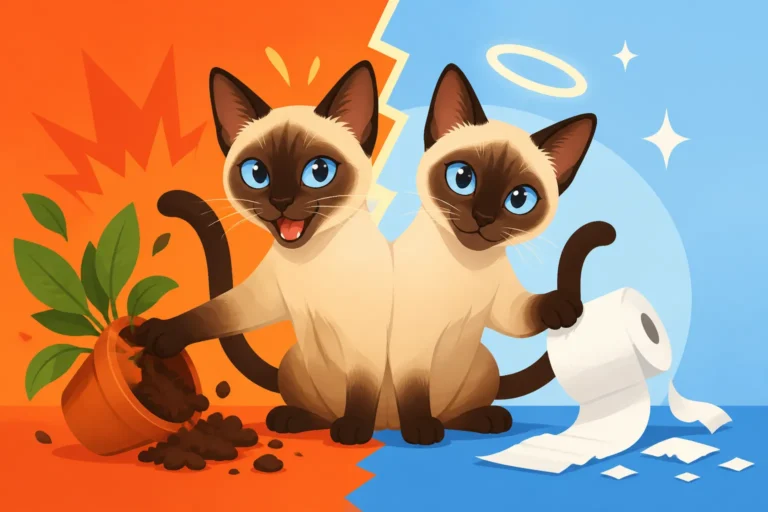 Whether Two Siamese Cats Are Twice the Trouble