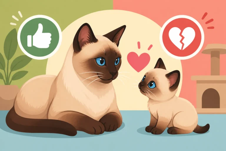 Whether a Siamese Cat Accepts a Kitten