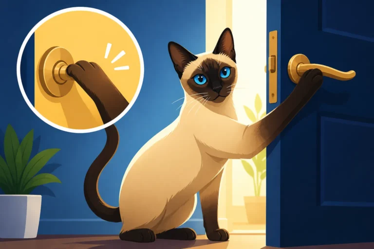 How a Siamese Cat Opens Doors