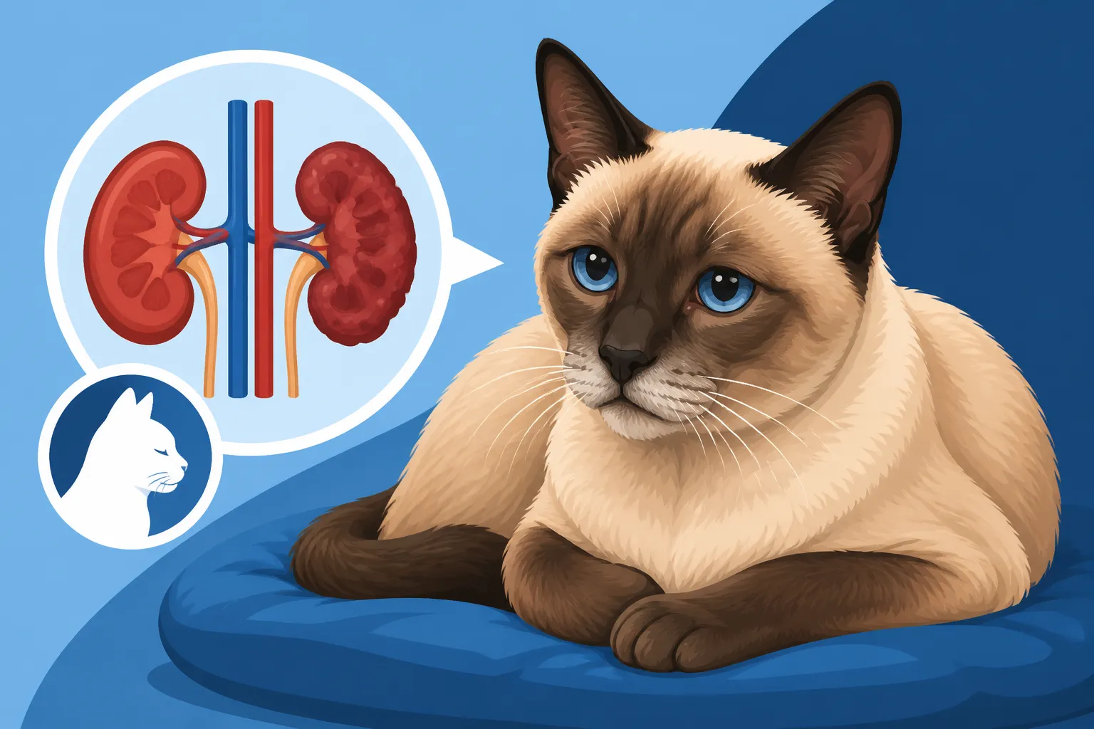Kidney Disease in an Older Siamese Cat