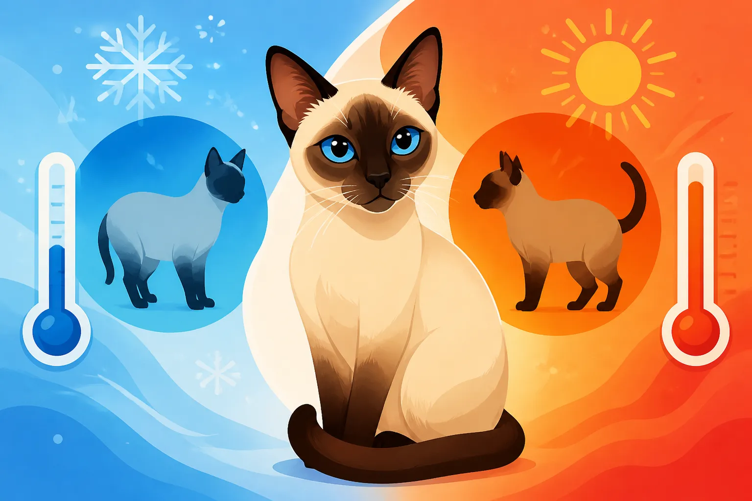 A Siamese Cat's Points Are Made by Temperature