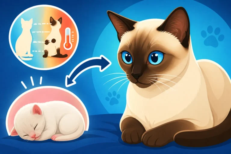 Why a Siamese Cat Kitten Is Born White