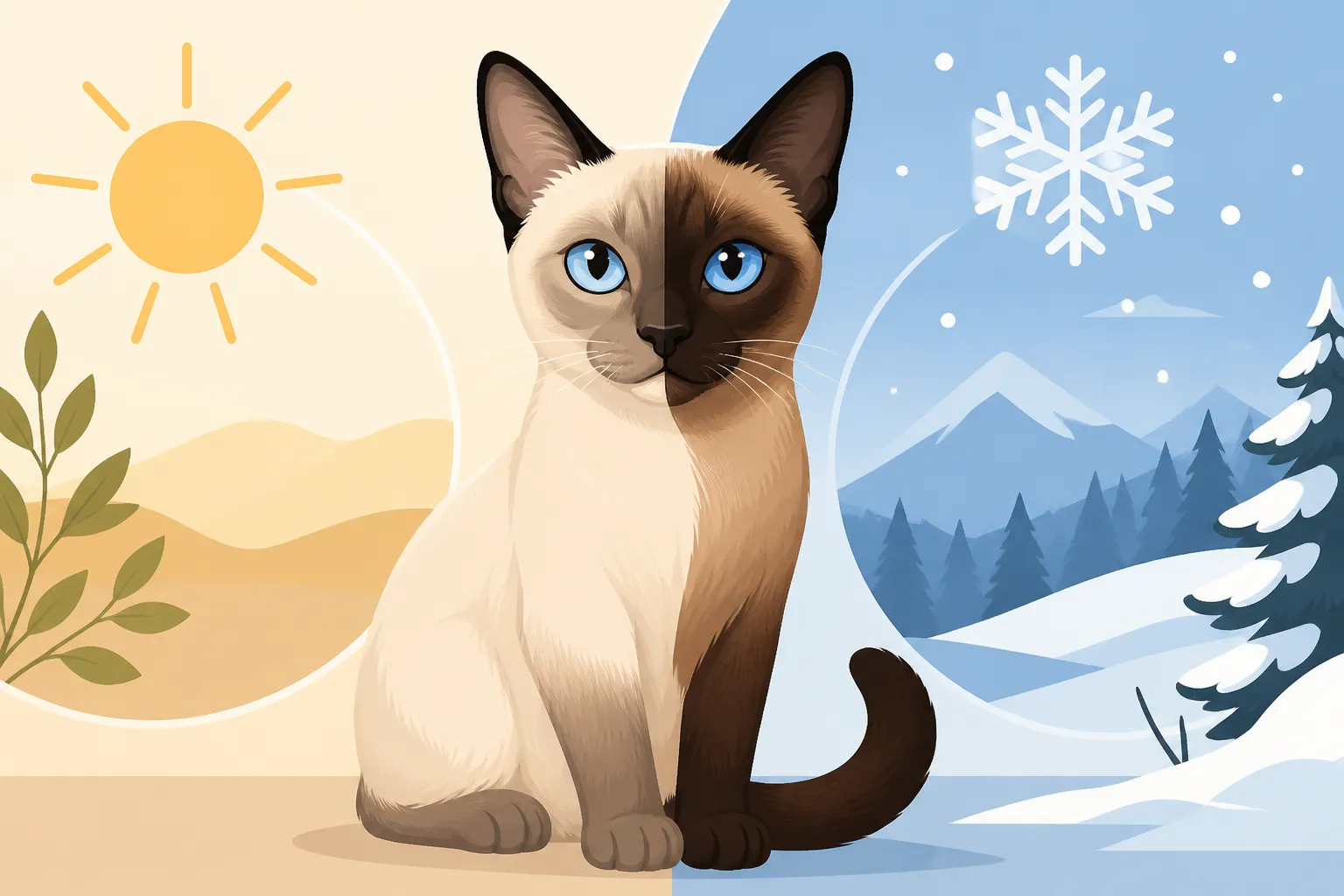 Why a Siamese Cat Darkens Every Winter