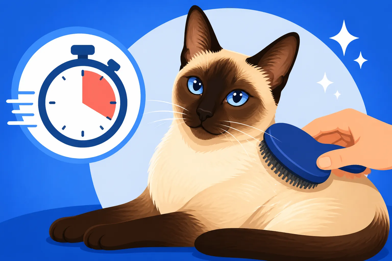 Grooming a Siamese Cat Takes Five Minutes a Week