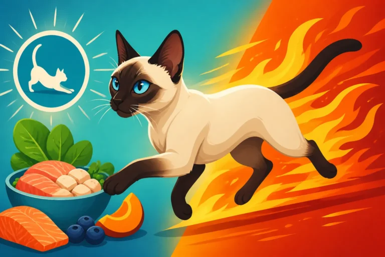 Feeding a Lean Siamese Cat That Burns Everything