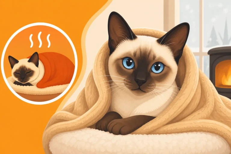 Keeping a Siamese Cat Warm