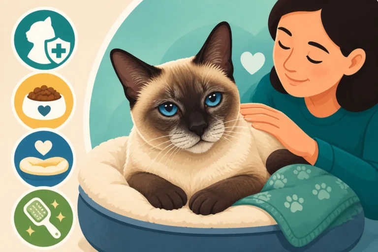 Caring for an Old Siamese Cat