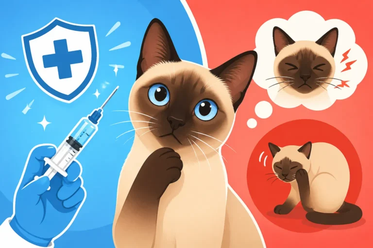 Whether a Siamese Cat Reacts to Vaccines