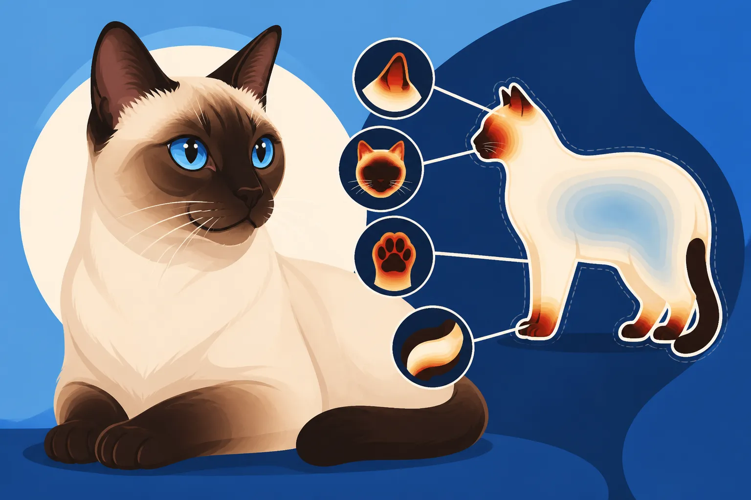 Why a Siamese Cat Has Dark Points