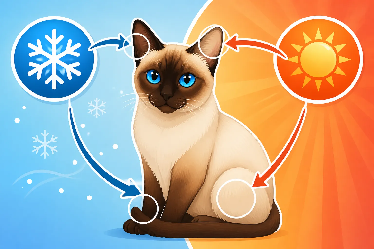 How Temperature Controls a Siamese Cat's Color