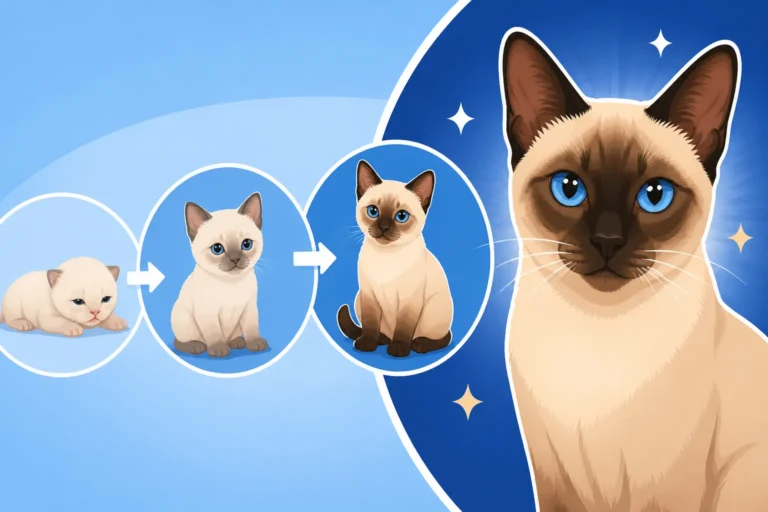 The Age a Siamese Cat Kitten Gets Its Points