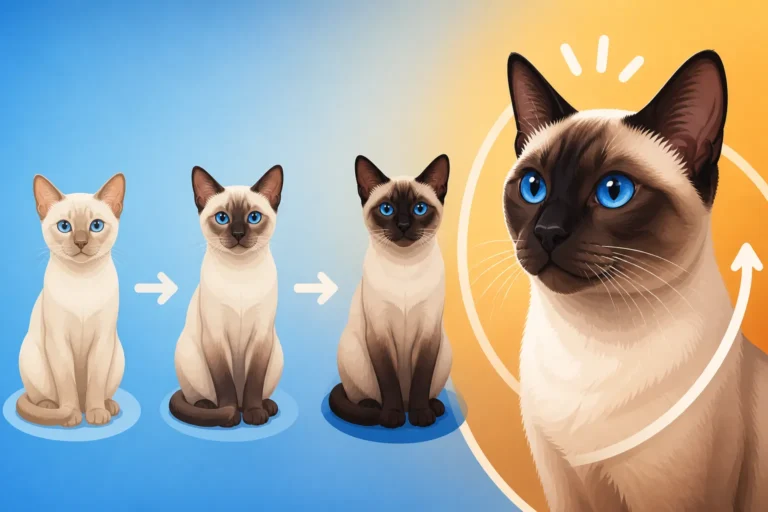 How Dark a Siamese Cat Gets With Age