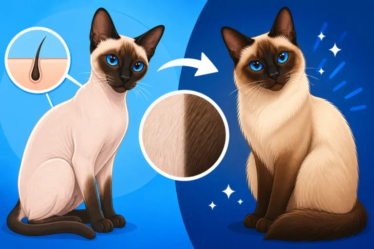 Why a Shaved Siamese Cat Grows Dark Fur