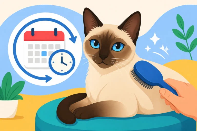 How Often a Siamese Cat Needs Brushing