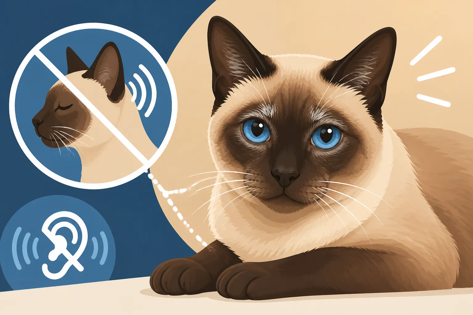 Deafness in an Aging Siamese Cat