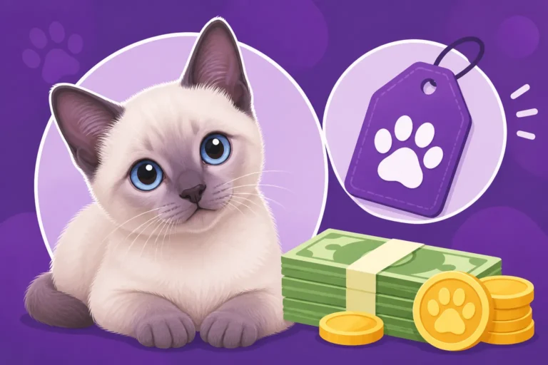 What a Lilac Point Siamese Cat Kitten Costs