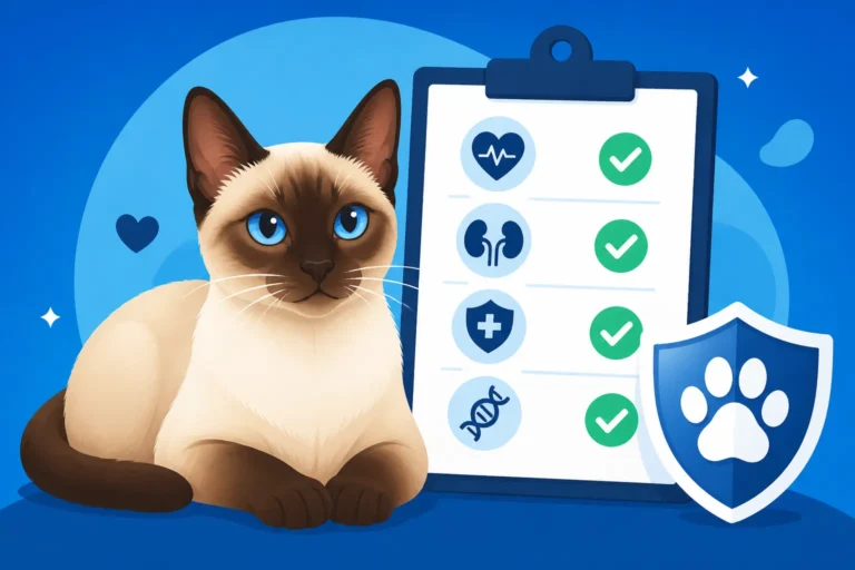Which Health Results a Siamese Cat Breeder Can Show