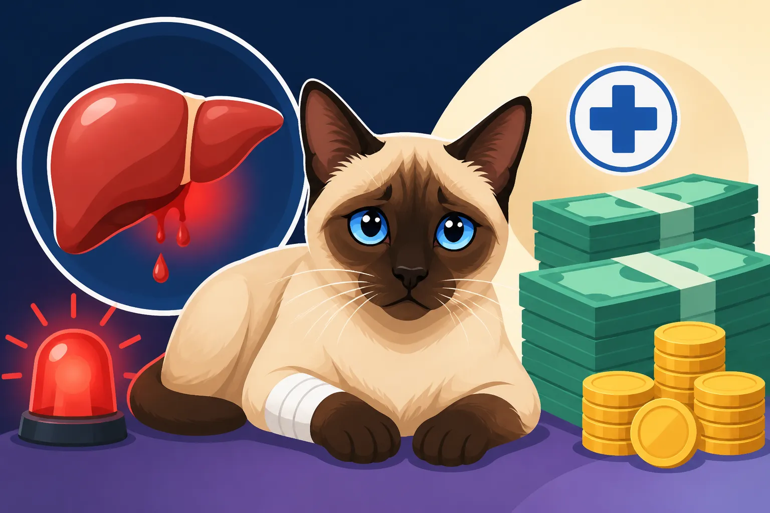 What a Siamese Cat's Emergency Liver Bleed Costs