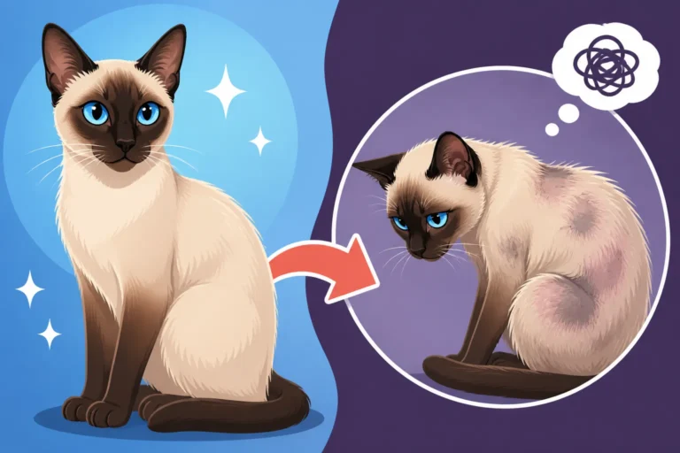 What Psychogenic Alopecia Does to a Siamese Cat