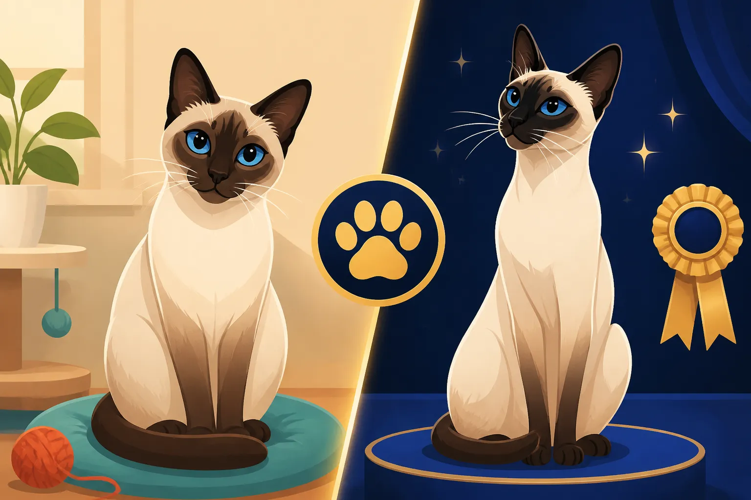 What Separates a Pet From a Show Siamese Cat