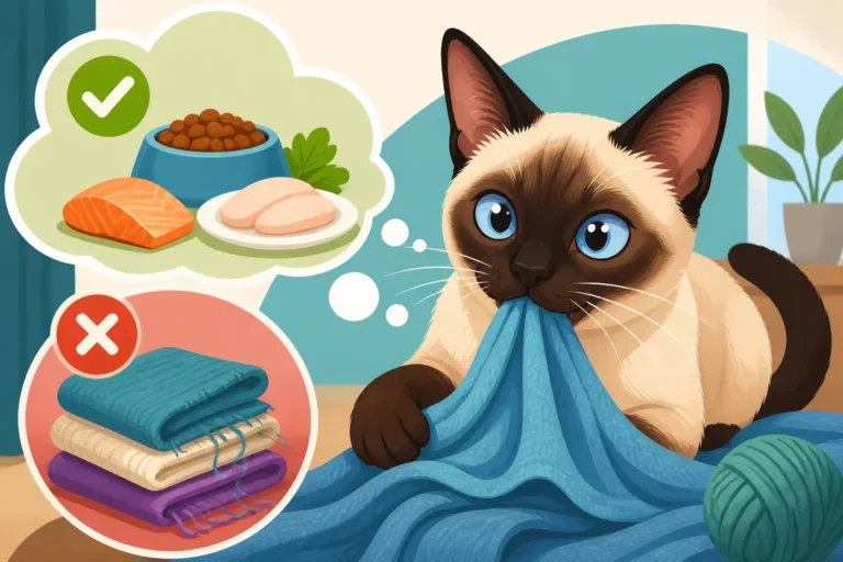 How to Feed a Siamese Cat That Eats Fabric