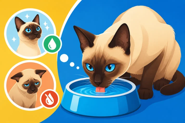 Whether a Siamese Cat Drinks Enough Water