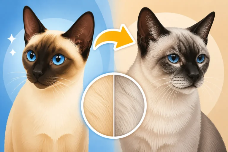 What an Aging Siamese Cat's Coat Looks Like