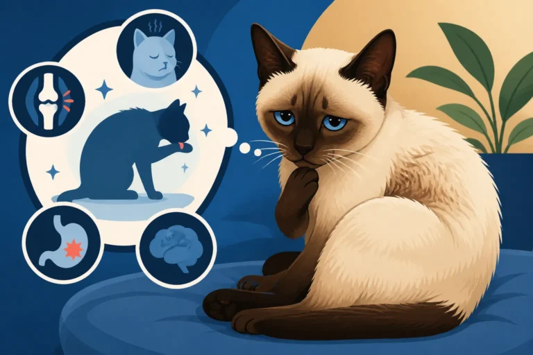 Why an Aging Siamese Cat Stops Grooming