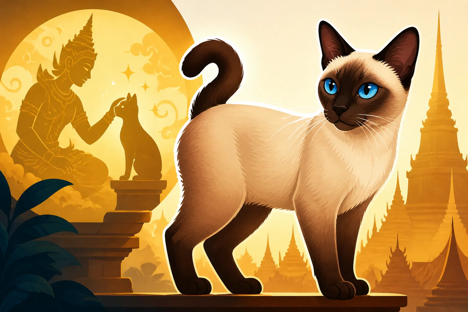 The Temple Legends Behind a Siamese Cat's Kinked Tail