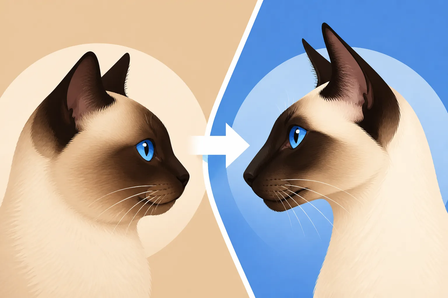 How the Siamese Cat's Head Changed Shape in Fifty Years