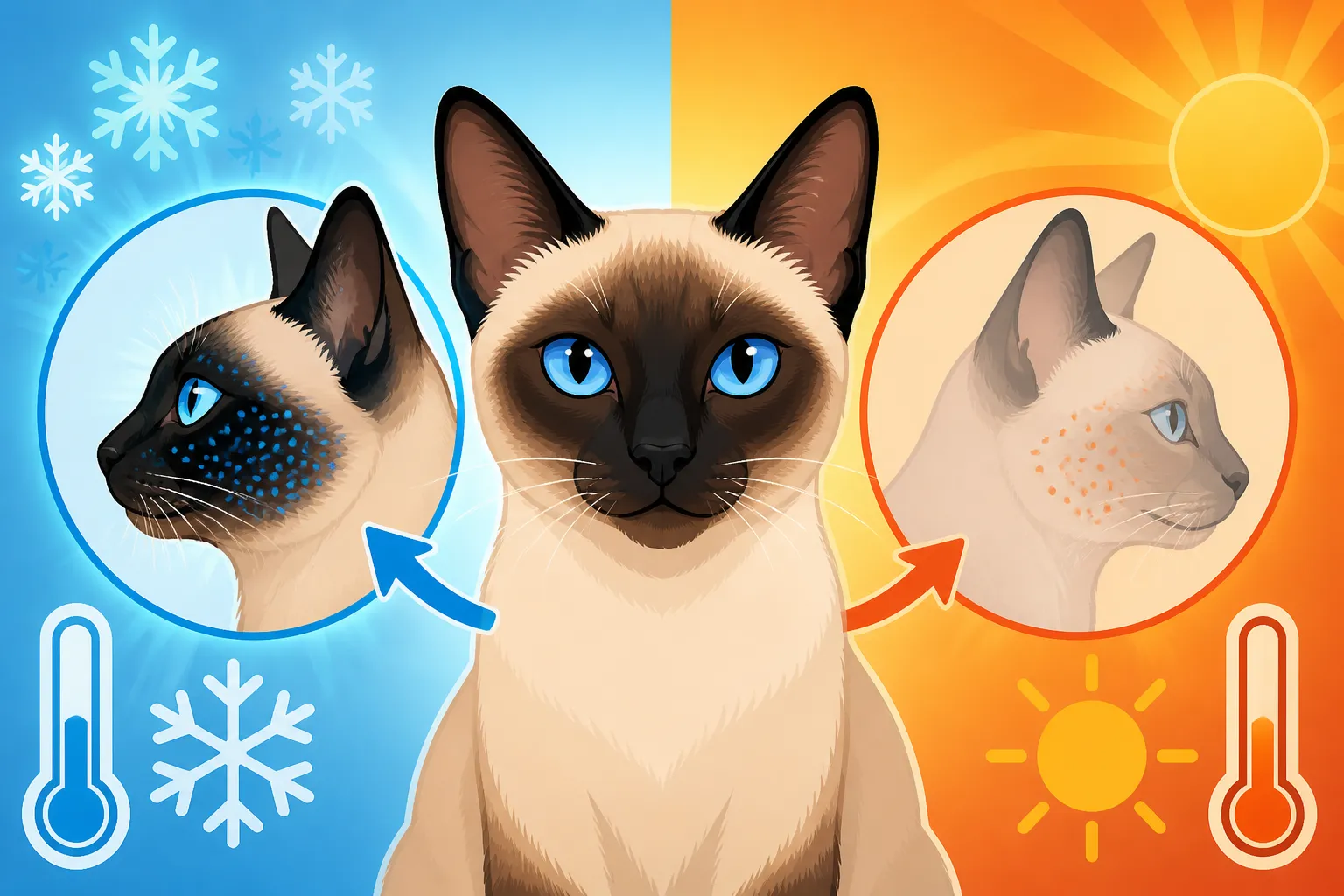 Why a Siamese Cat's Pigment Only Works When Cool