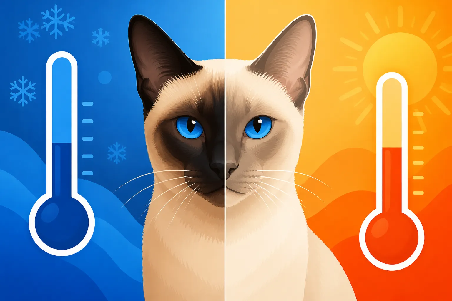 At What Temperature a Siamese Cat Stops Making Pigment