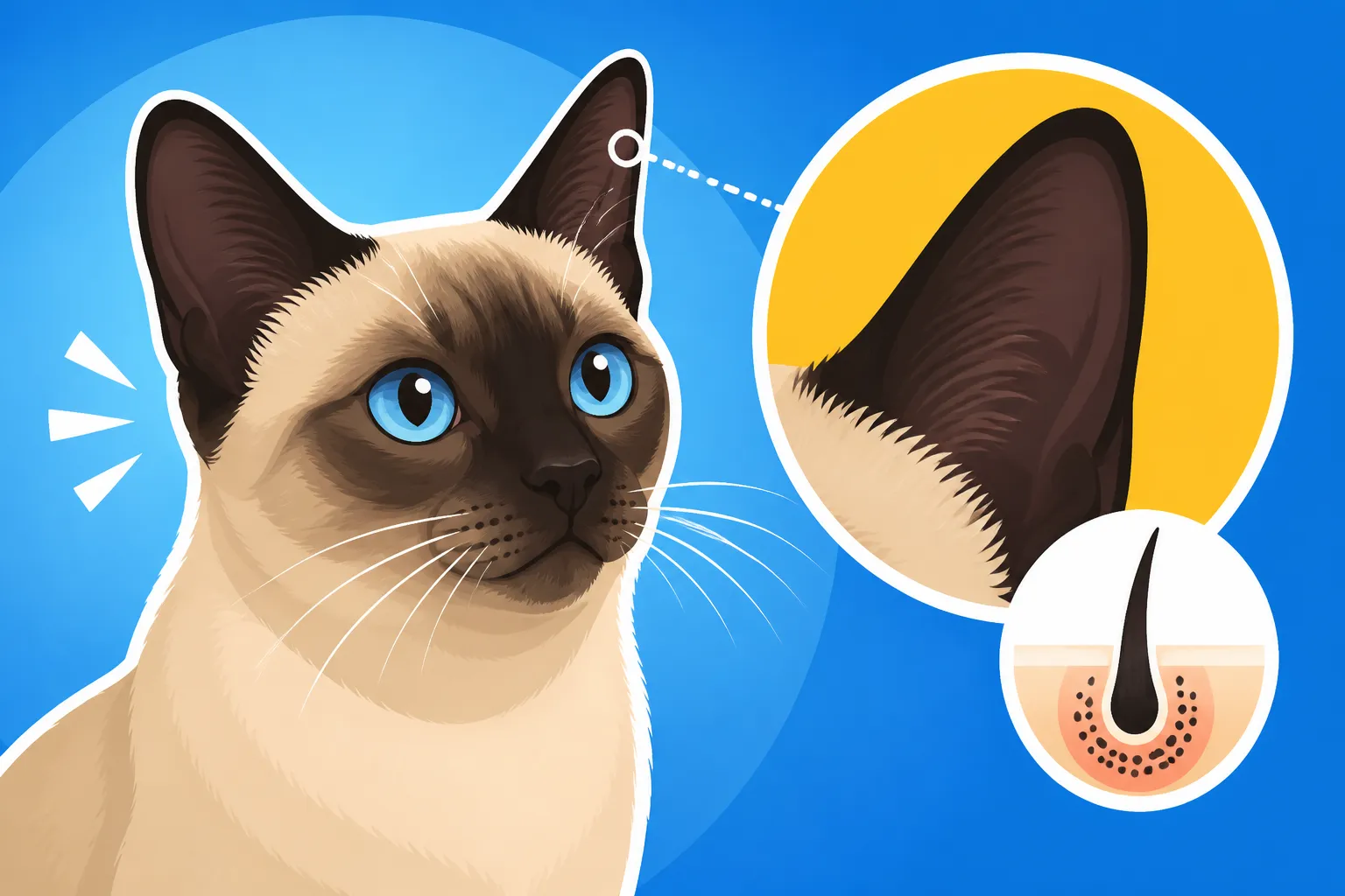 Why a Siamese Cat's Ears Are Darker Than Its Back