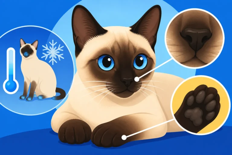 Why a Siamese Cat's Nose and Paws Are Dark