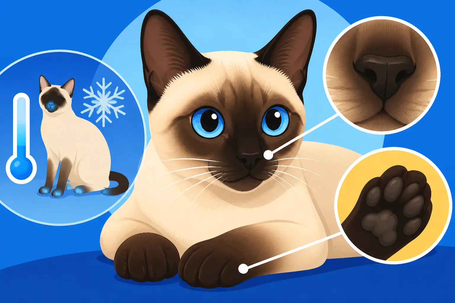 Why a Siamese Cat's Nose and Paws Are Dark