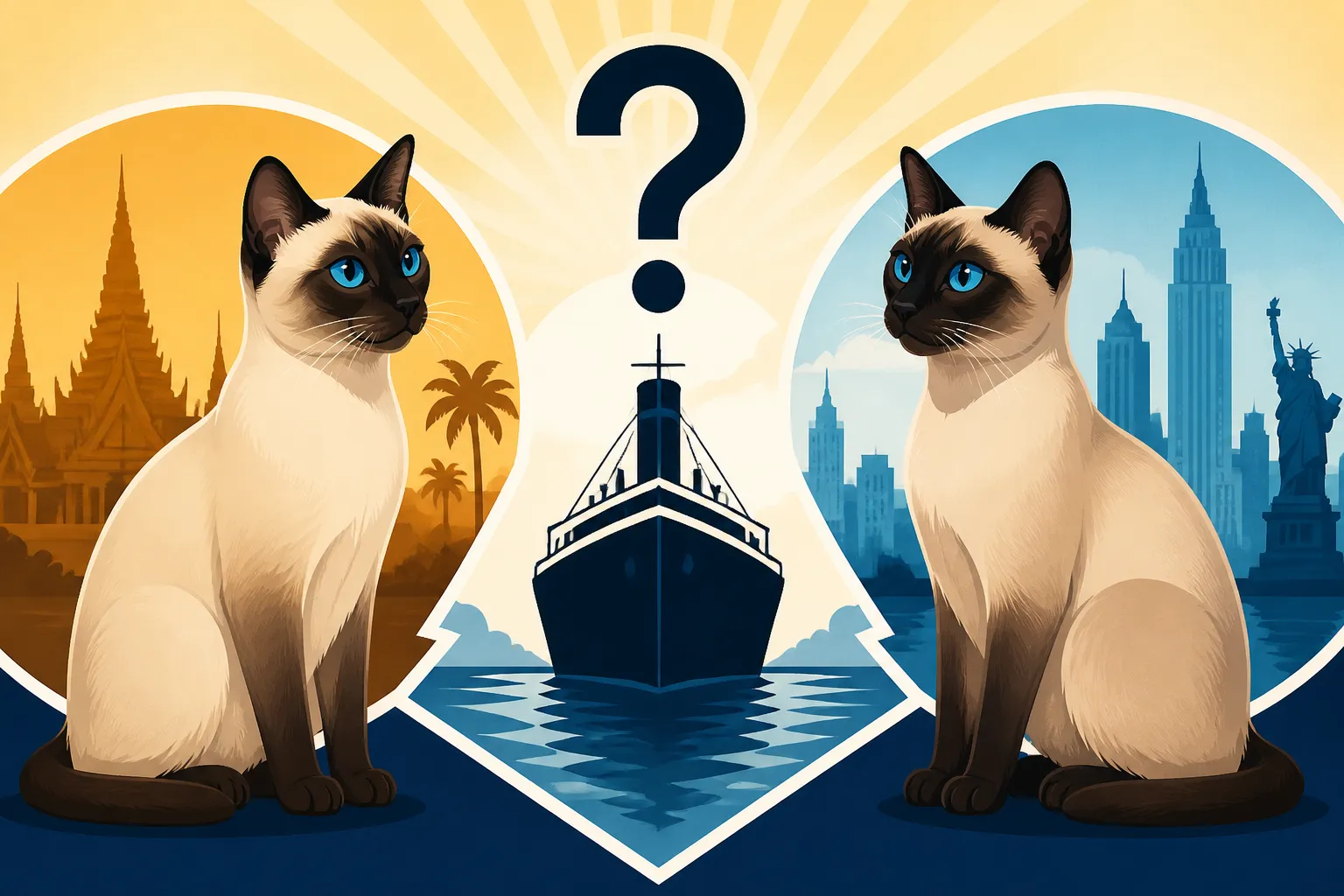 Which Siamese Cat Arrived in America First