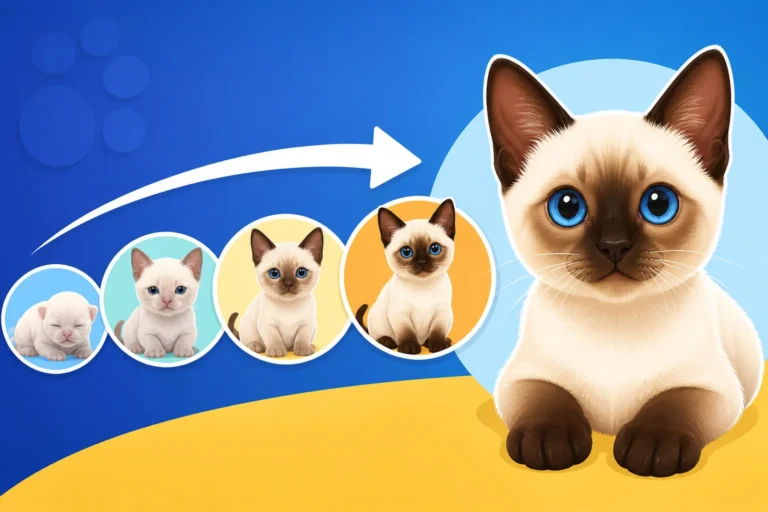How Old a Siamese Cat Kitten Is When Points Show