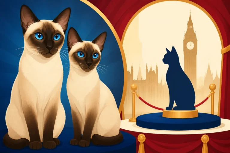 Which London Show the First Siamese Cats Were Entered In