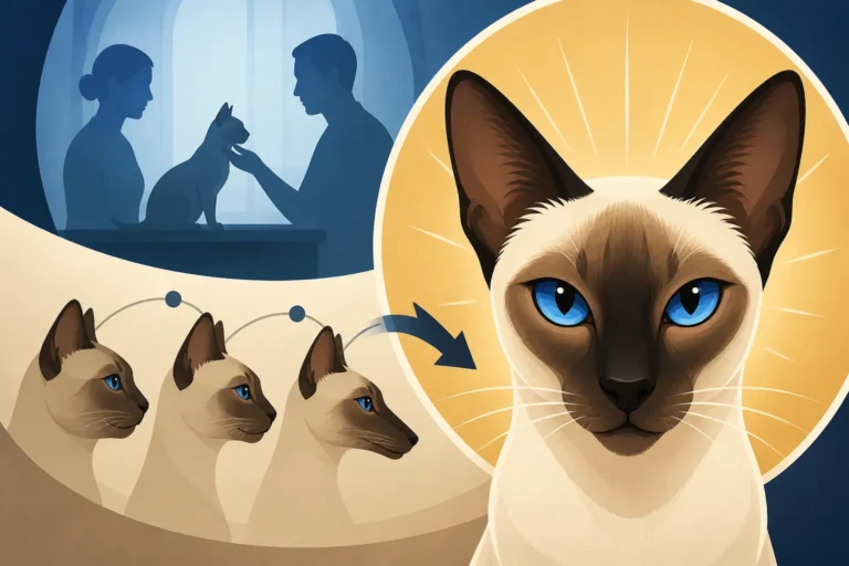 When Siamese Cat Breeders Started Selecting for the Wedge