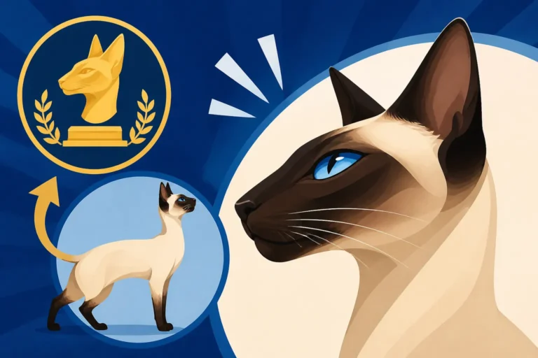 Why the Siamese Cat Standard Rewards an Extreme Head
