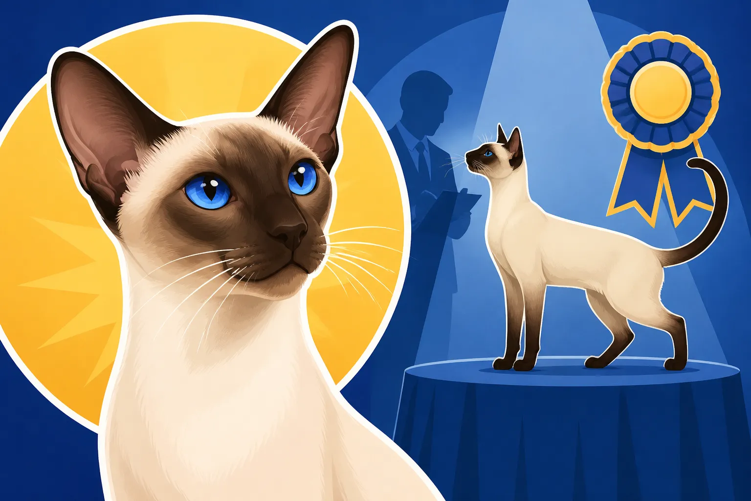 Whether an Applehead Siamese Cat Can Be Shown