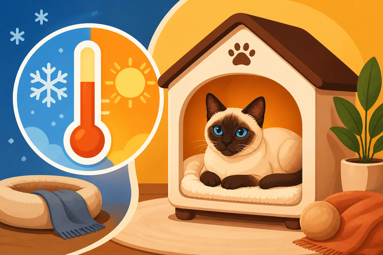 How Warm a Siamese Cat's House Should Be