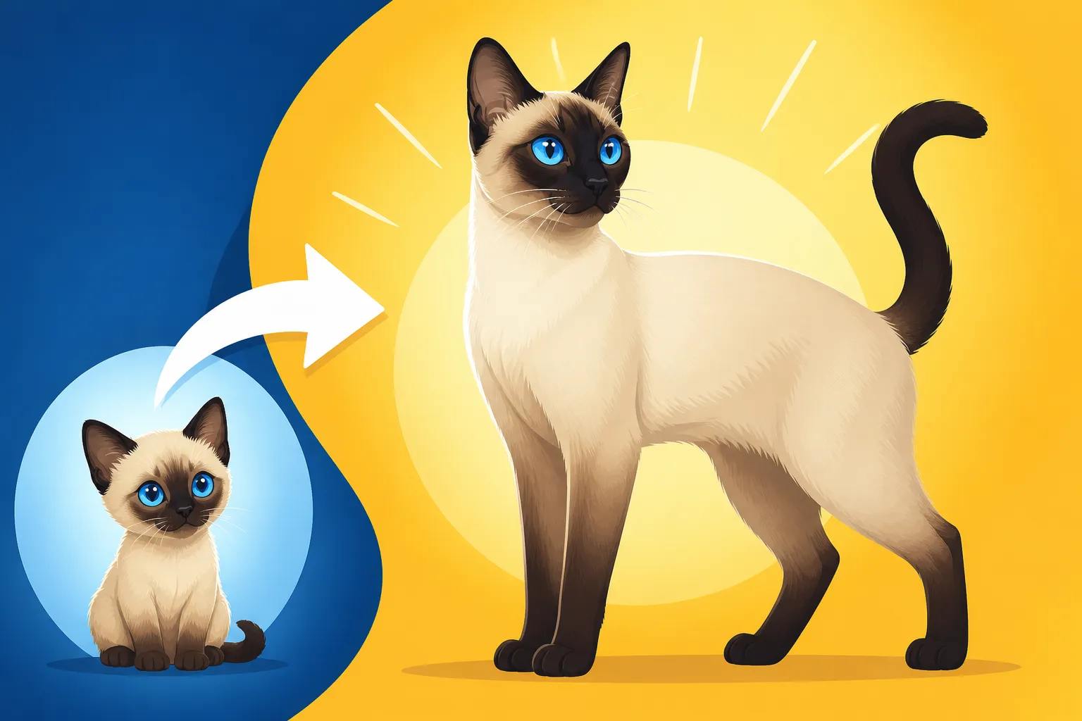 When a Siamese Cat Reaches Full Size