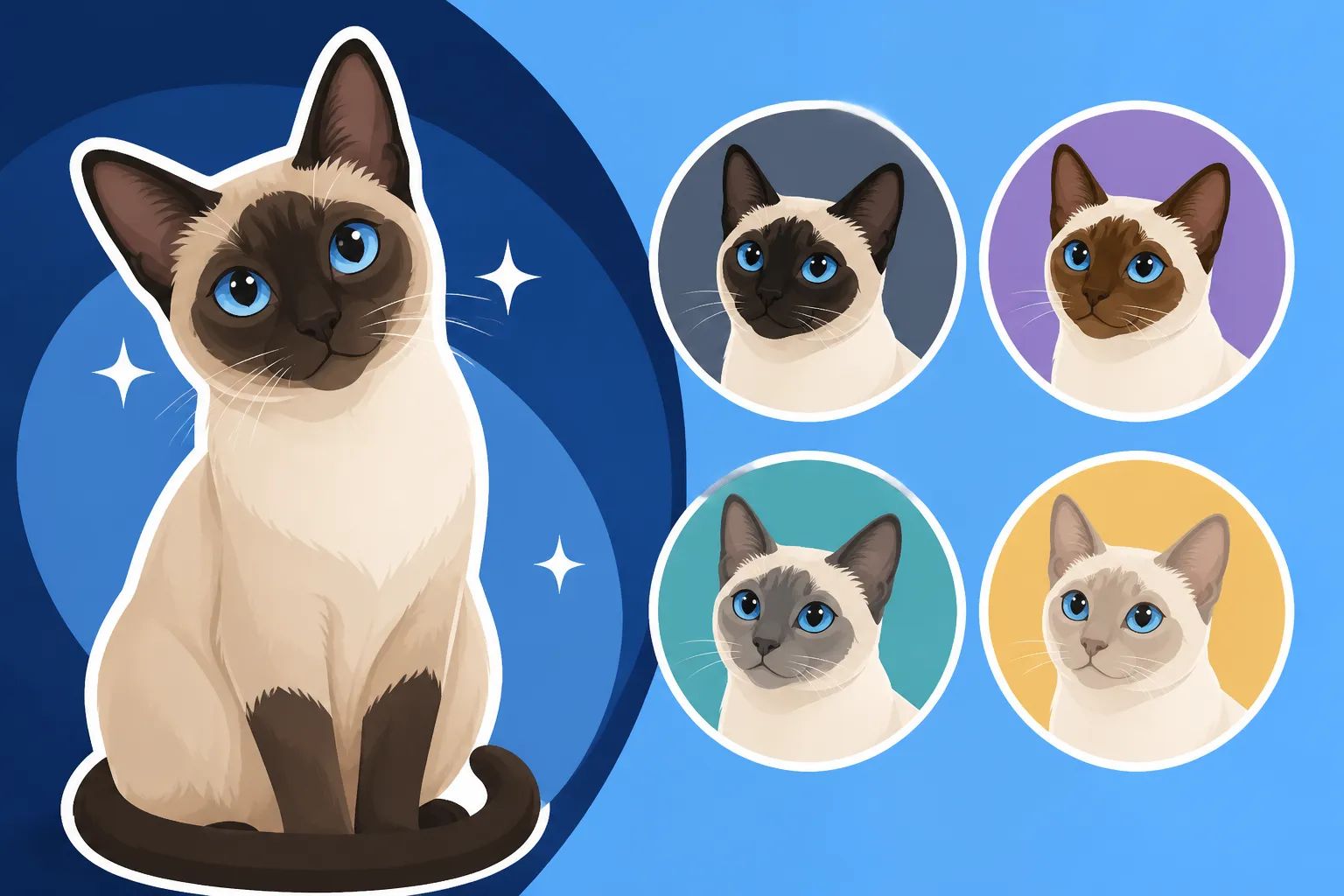 Which Four Point Colors the CFA Accepts in a Siamese Cat