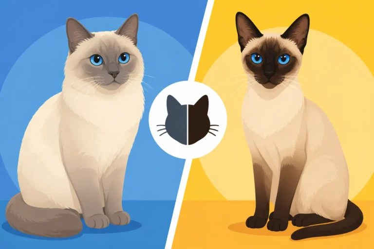 What a Colorpoint Shorthair Is Next to a Siamese Cat
