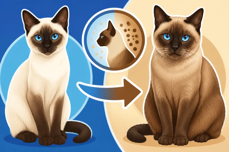 Why an Older Siamese Cat's Body Goes Brown