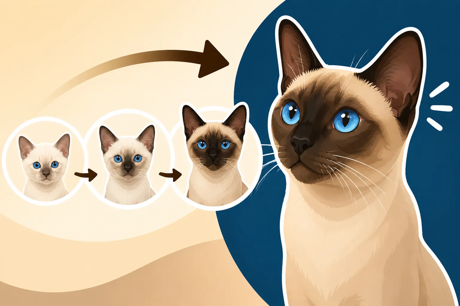 The Age a Siamese Cat Starts Darkening