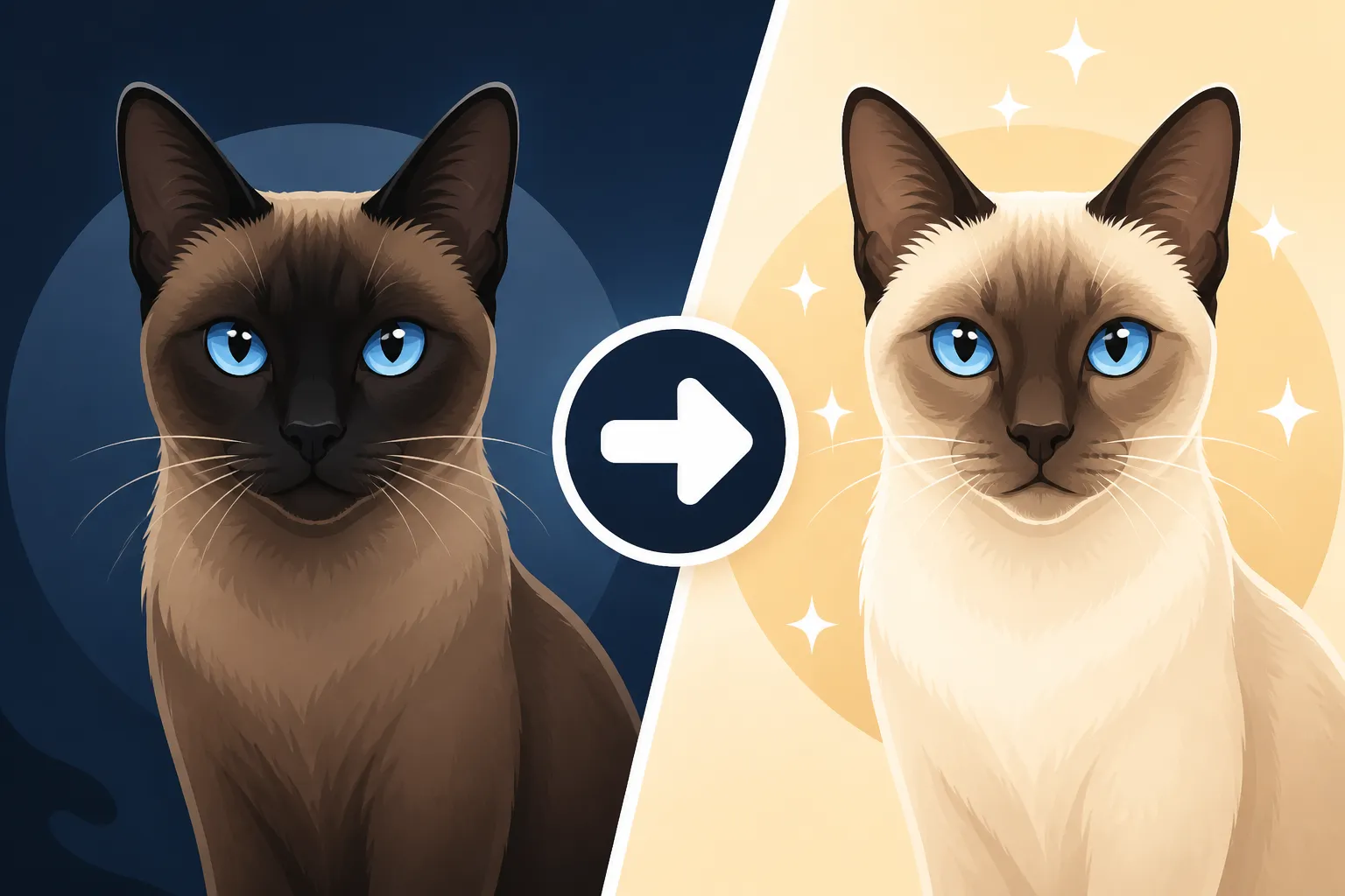 Whether a Darkened Siamese Cat Can Be Lightened