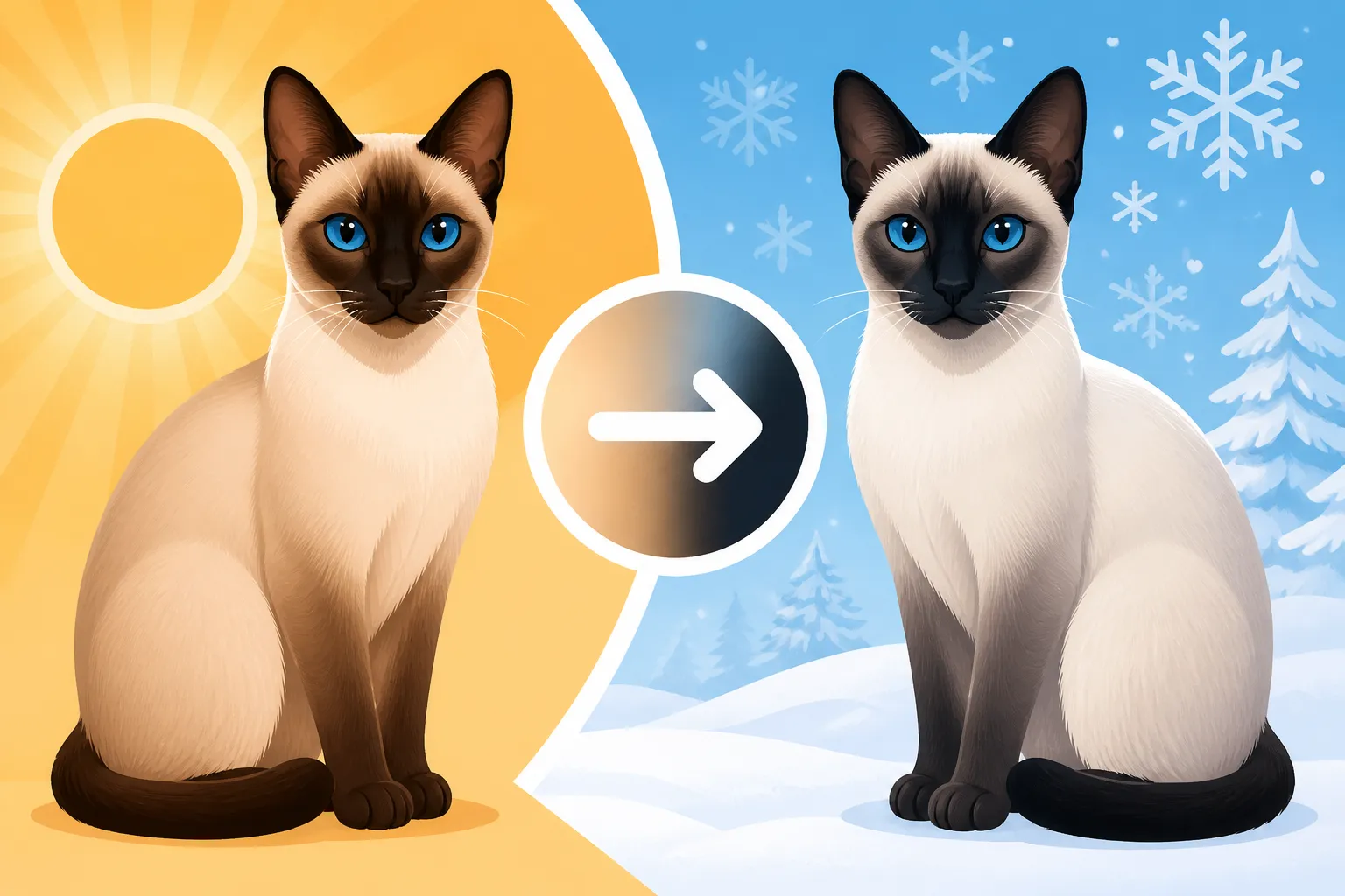 How Much a Siamese Cat Changes Color in Winter